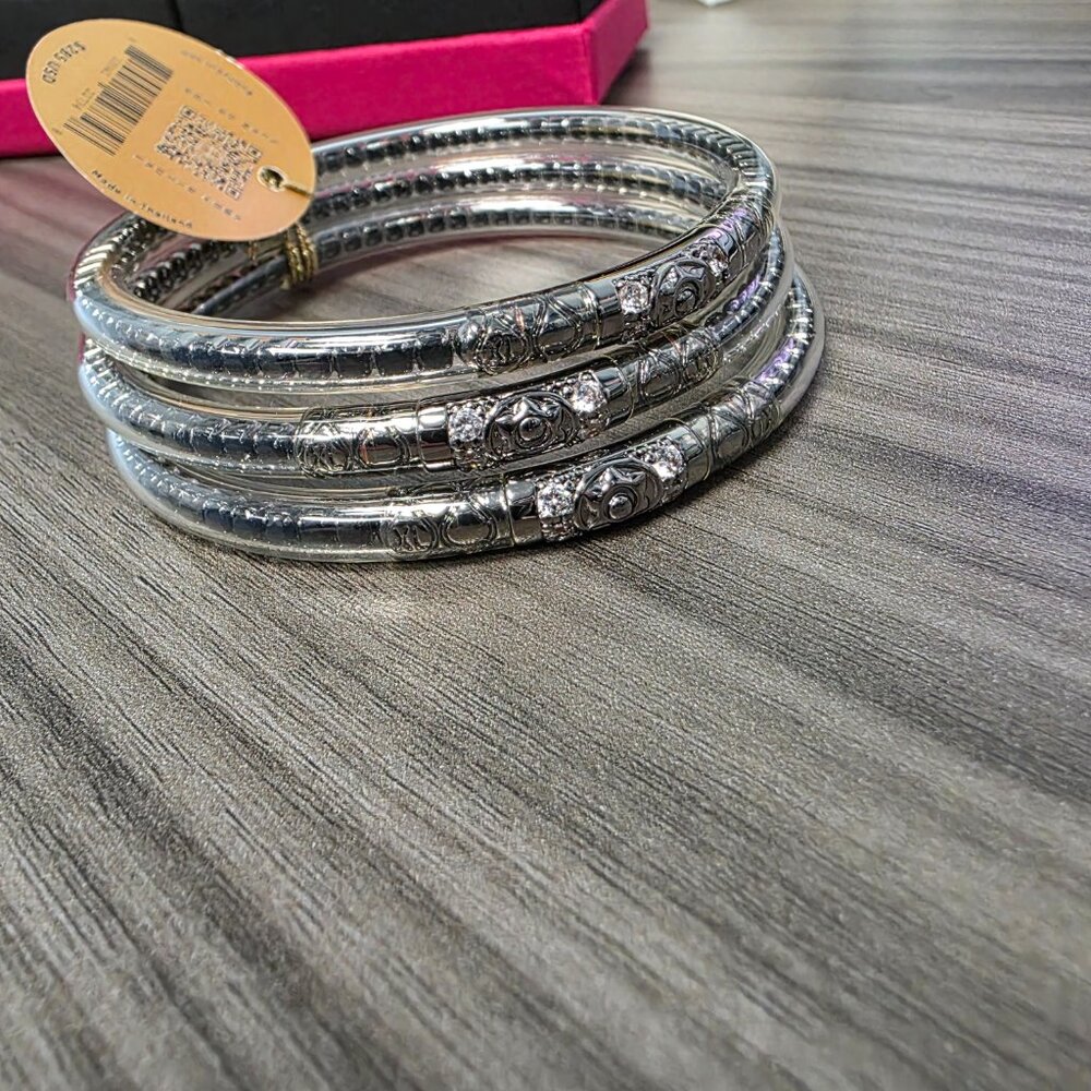 Three Queens All Weather Bangles - Black Spinel - Picture 3 of 3